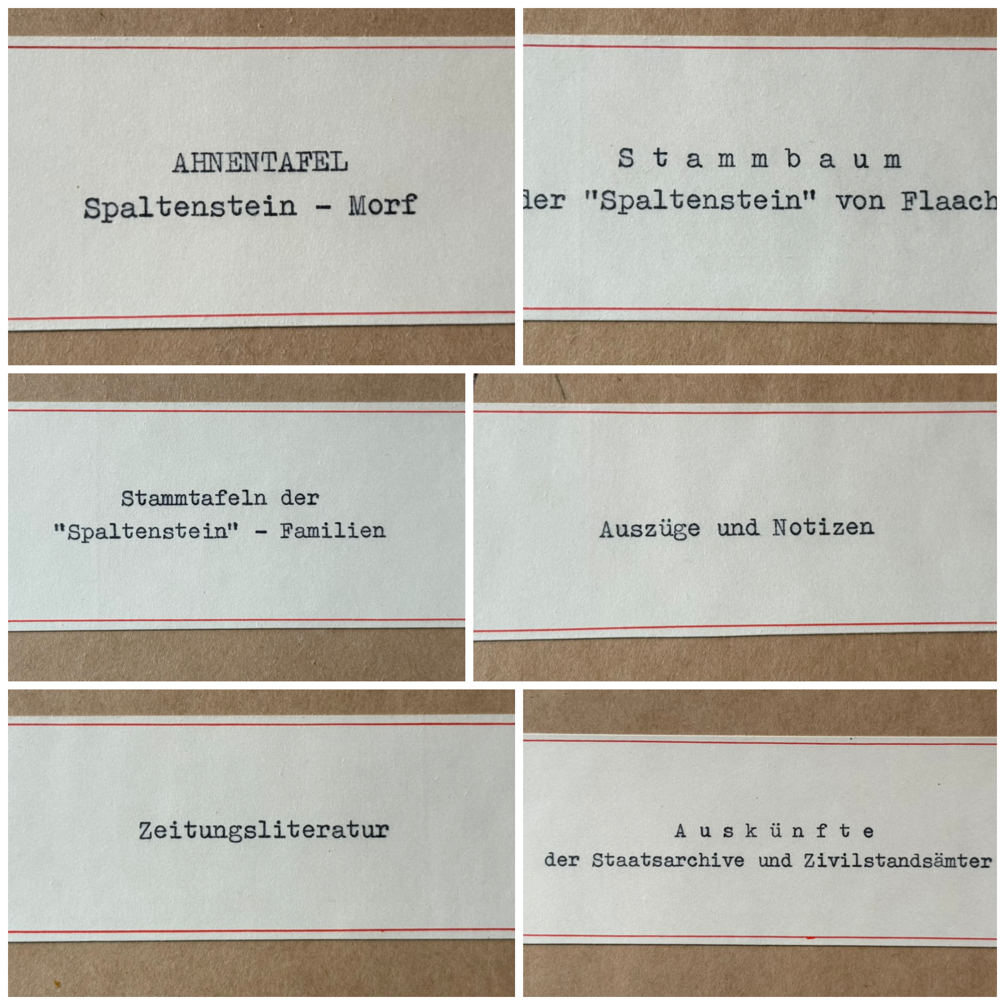 Kapitel in der Sammelmappe